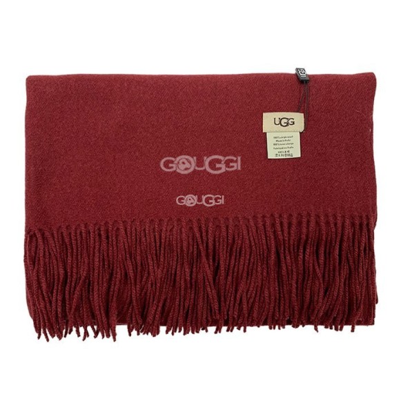 Бордовый шарф UGG