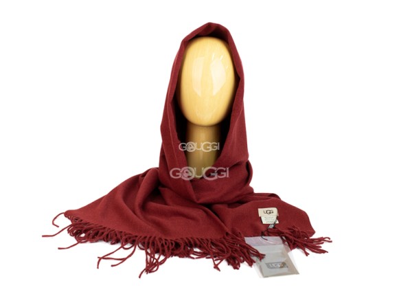 Бордовый шарф UGG